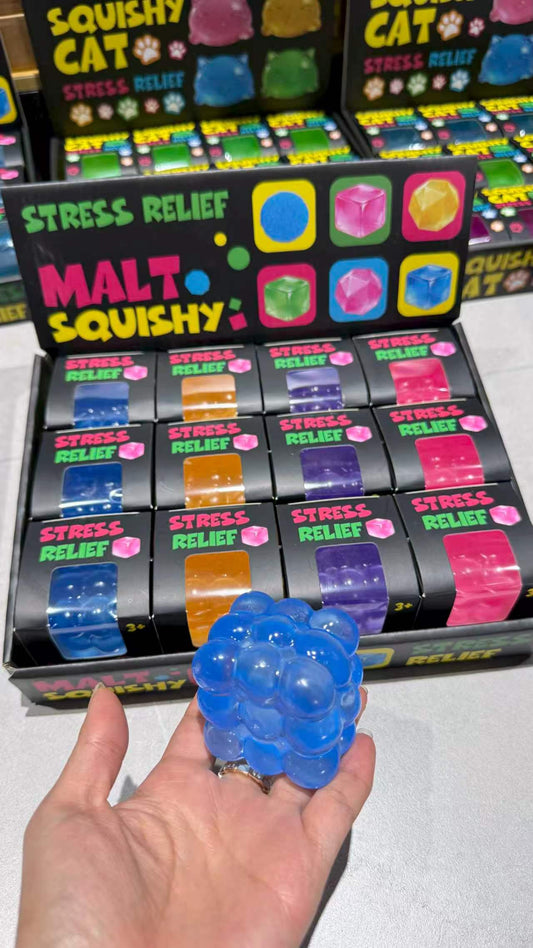 Malt Squishy Cube – Stress Relief Sensory Toy